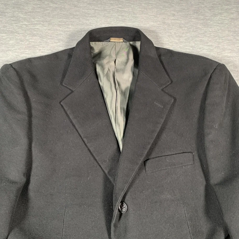 Banana Republic Blazer Mens 42L‎ Black Cotton Stretch Sport Coat 3 Button Lined